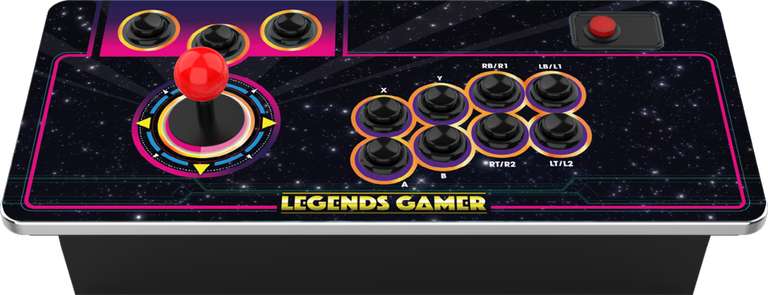 Stick arcade sans-fil Legends Gamer - avec 100 jeux inclus, compatible PC