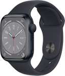Sélection d'Apple Watch Series 8 en promotion - Ex : Montre connectée Apple Watch Series 8 (GPS) - 41 mm, Bracelet sport minuit
