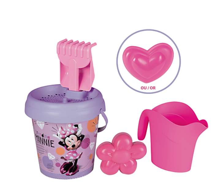 Seau De Plage Stitch – Set Complet Tamis, Râteau, Pelle, Arrosoir, Moule – Dès 18 Mois – Fabriqué En France