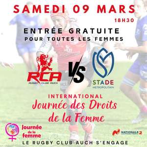 Entrée Gratuite pour les femmes pour le match Rugby Club Auch VS Stade Metropolitain - Auch (32)