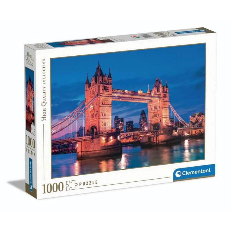 Sélection de puzzles Clementoni en promotion - Ex : Puzzle Tower Bridge at Night - 1000 pièces (Via 6,45€ sur Carte Fidélité)