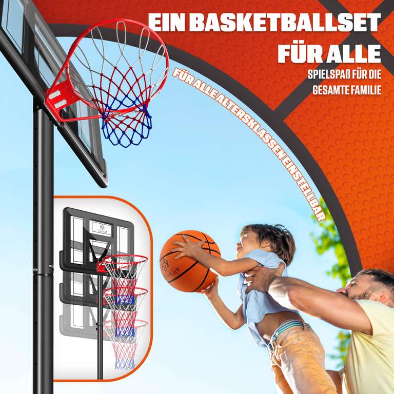 KM-Fit Panier de basket – Panier réglable en hauteur de 110 à 210 cm avec socle stable et roulettes intégrées | Leroy Merlin KM-Fit Panier de basket – Panier réglable en hauteur de 110 à 210 cm avec socle stable et roulettes intégrées | Leroy Merlin