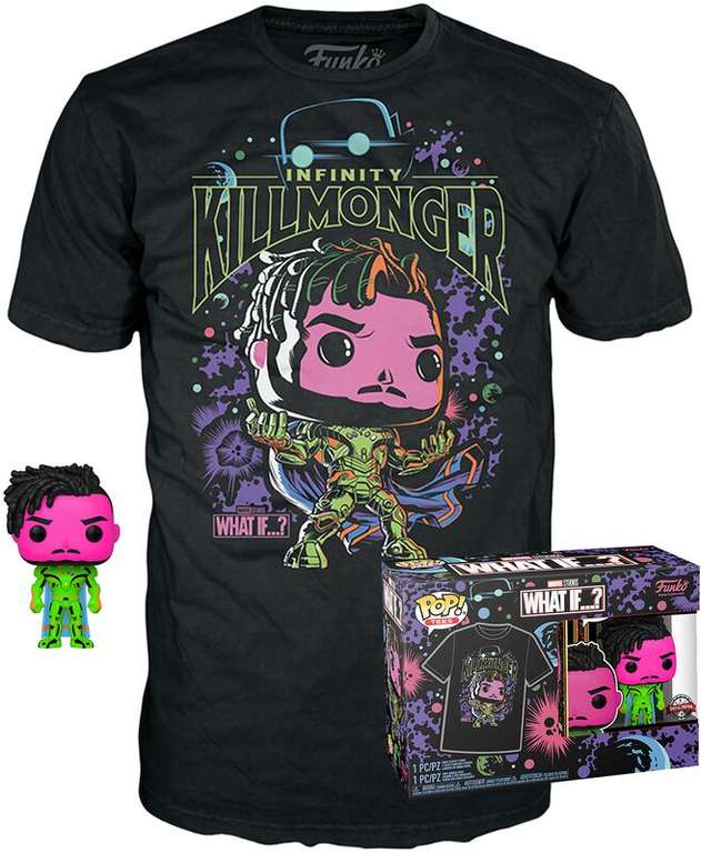 T-shirt plus Funko POP Marvel Infinity Killmonger What If...?