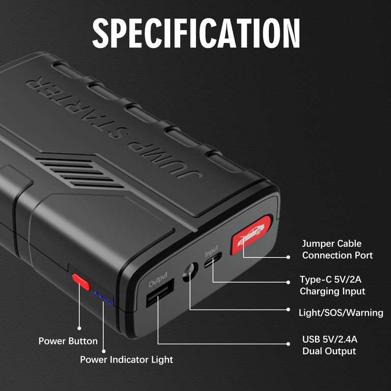 Booster Batterie Voiture Portable 1500A (Vendeur tiers)