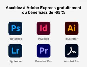 [Etudiants] Accès Gratuit à Adobe Express et 65% de réduction sur la suite Creative Cloud