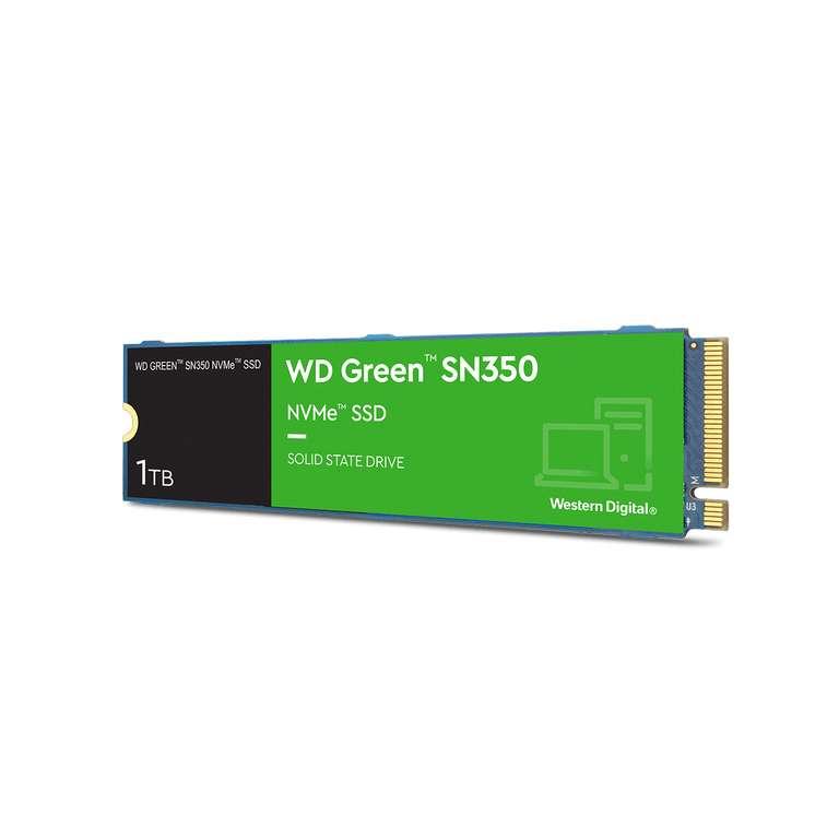 SSD interne M.2 NVMe Western Digital WD Green SN350 - 1 To (Jusqu'à 3200-2400 Mo/s)