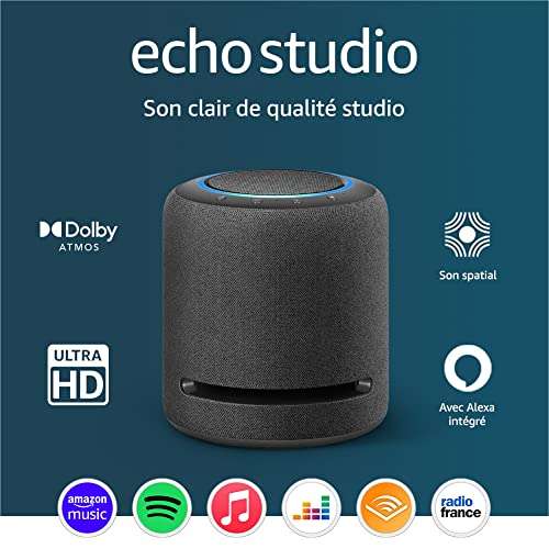 Enceinte connectée  Echo Studio - Bluetooth et Wi-F, Dolby