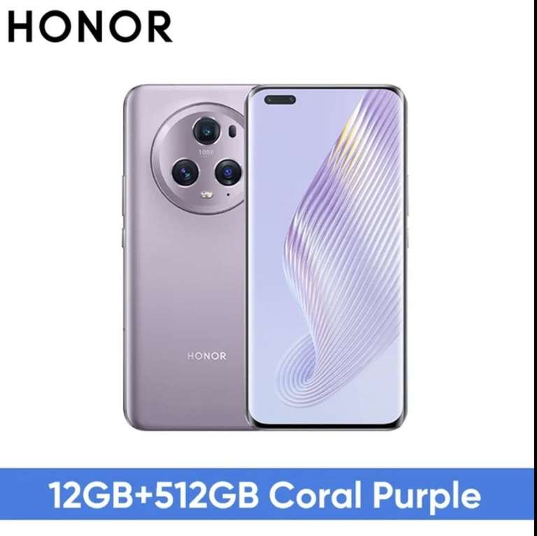 Smartphone 6.8" Honor Magic 5 Pro - FHD+ 120 Hz, Snapdragon 8 Gen2, IP68, 12 Go de RAM, 512 Go de stockage (2 coloris : noir et violet)