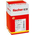 Boîte de 50 Chevilles à frapper Fischer N 6 x 40/7 P à collerette fraisée et clou en acier électrozingué