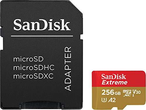 Carte mémoire MicroSDXC SanDisk Extreme - 256 Go + Adaptateur SD