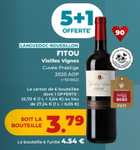 Sélection de vins en promotion - Ex: carton de 6 bouteilles de vin rouge Fitou Vieilles Vignes Cuvée Prestige 2020 AOP