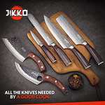 Couteaux japonais en acier Carbone Renforcé VG-10 Jikko - Modèle Bois Noble, Couteaux de cuisine professionnel (Vendeur Tiers)