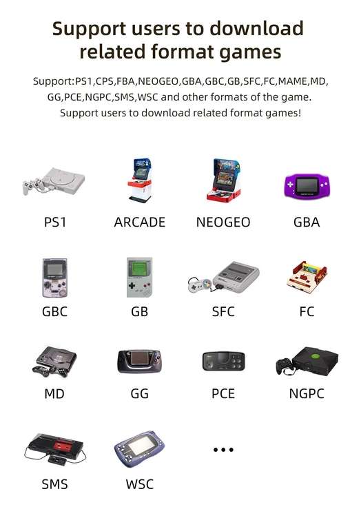 Console de jeu open source ANBERNIC RG35XX (sans jeu) - Ecran IPS 3.5", processeur ATM7039S, batterie 2600 mAh, 3coloris