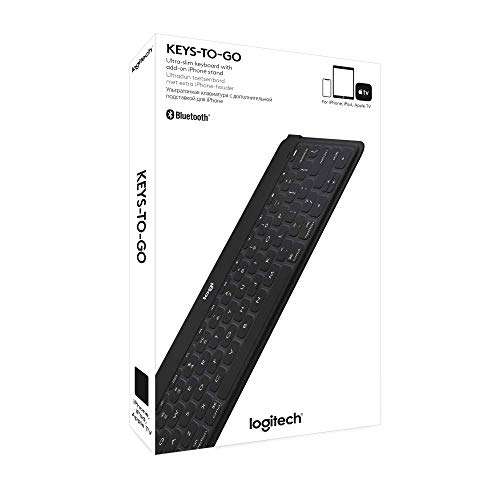 Clavier sans-fil Bluetooth Logitech Keys-To-Go - pour iPad / iPhone / Apple TV, noir