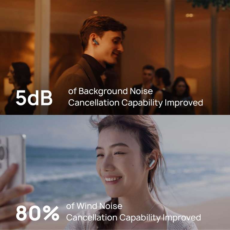 Écouteurs sans fil Huawei FreeBuds Pro 3 - Bluetooth 5.2, Réduction de Bruit Intelligente, Hi-Res Audio, Autonomie jusqu'à 31h, Blancs