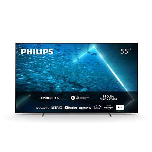 TV OLED 55" Philips 55OLED707 - 4K UHD, 120Hz, Ambilight 3 côtés, Android TV, Dolby Vision/Atmos, HDMI 2.1, HDR10+, HLG