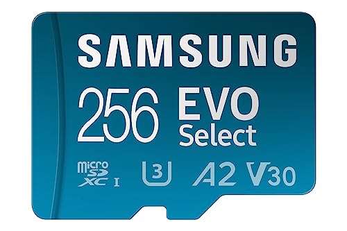 Carte mémoire microSDXC Samsung Evo Select - 256 Go, avec