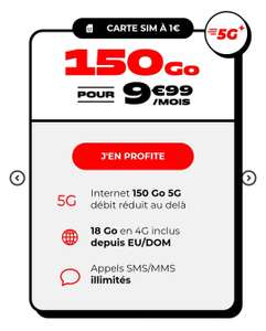 Forfait mobile Woot 5G 150 Go - sans engagement, Appels illimités, SMS/MMS illimités