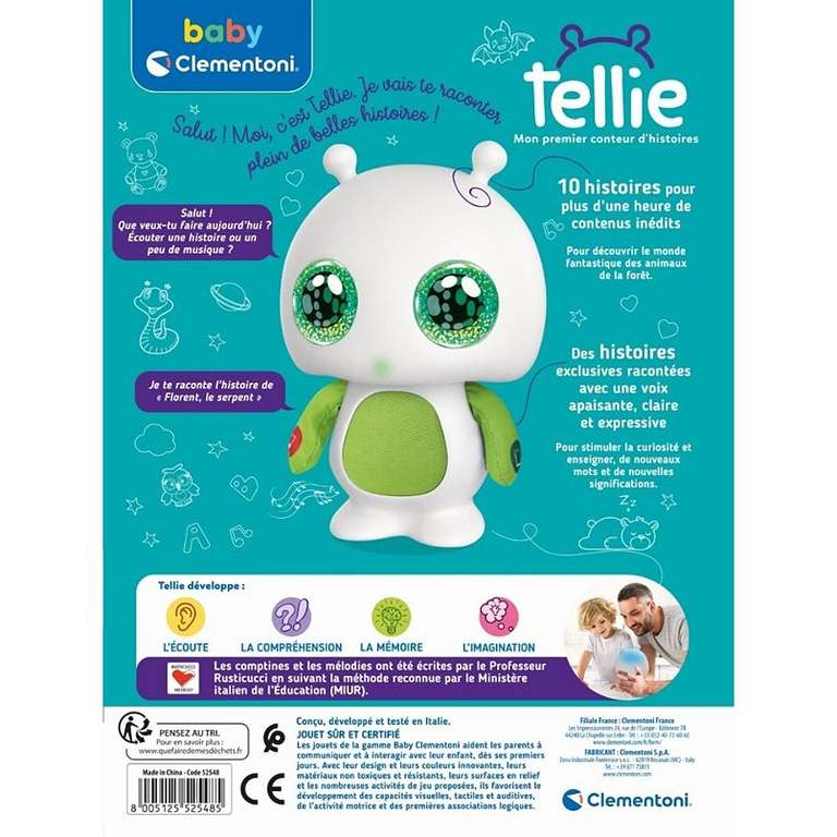 Jouet Robot Baby Clementoni Tellie (Via 17,96€ sur la carte de fidélité)