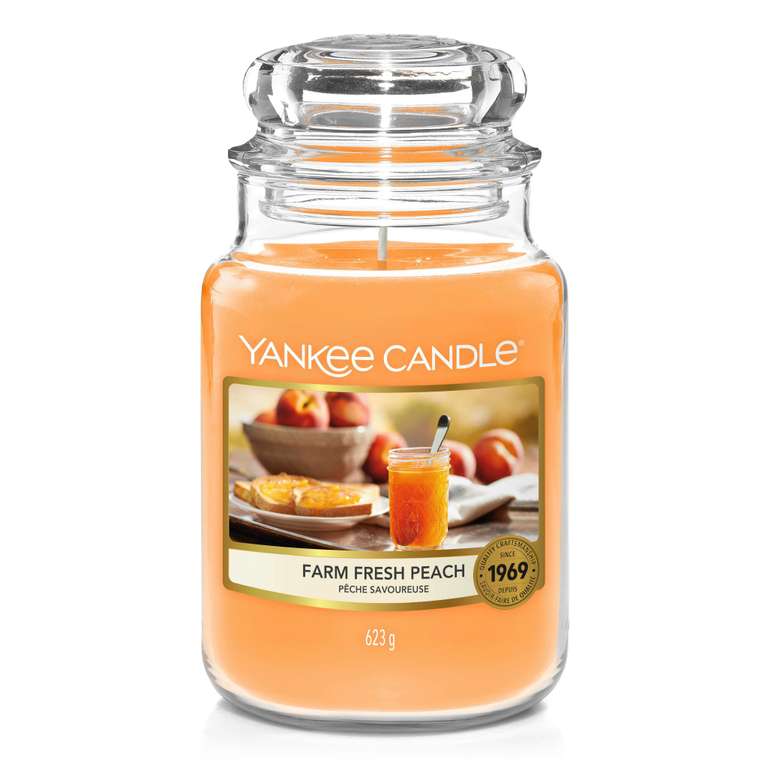 Sélection de bougies Yankee Candle en promotion - Ex Grande Jarre Pêche Savoureuse