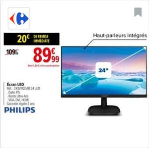 Ecran PC 24" Philips 243V7QDAB - Full HD, Dalle IPS, 75 Hz, 5 ms