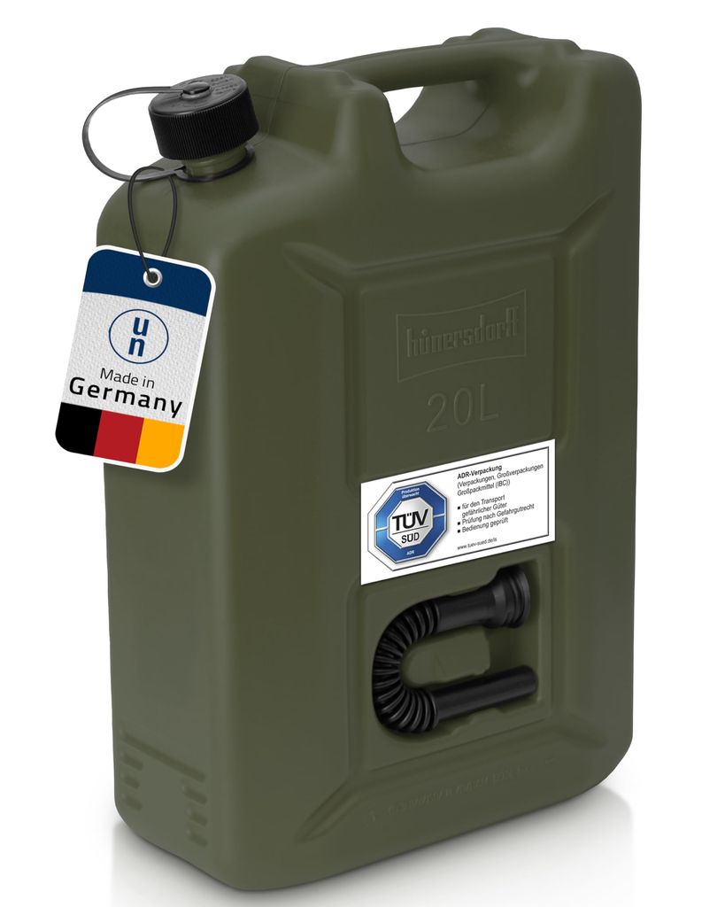 Bidon de carburant Hünersdorff professionnel de 20 L approbation ONU