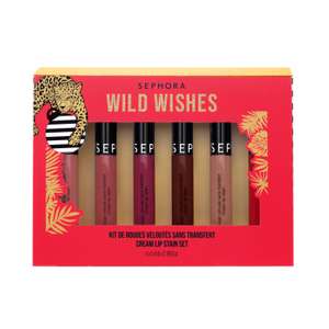 Kit De Cream Lip Stain Wild Wishes Sephora Collection - 6 Rouges Veloutés Sans Transfert