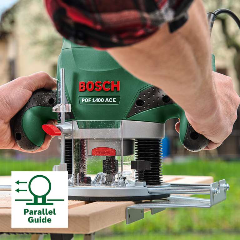 Défonceuse filaire Bosch Pof 1400 ACE + 6 fraises - 1400W, 11000 à 28000 rpm (Via ODR de 40€)