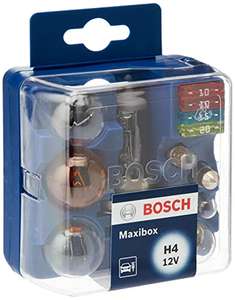 Coffret de Lampes Bosch H4 Maxibox - Ampoules et Fusibles 12V pour Auto et Moto