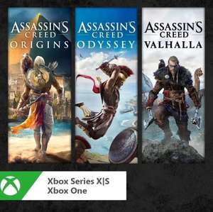 Pack Assassin's Creed Mythology: Origins + Odyssey + Valhalla sur Xbox One & Series XIS (Dématérialisé - Clé Microsoft Argentine)