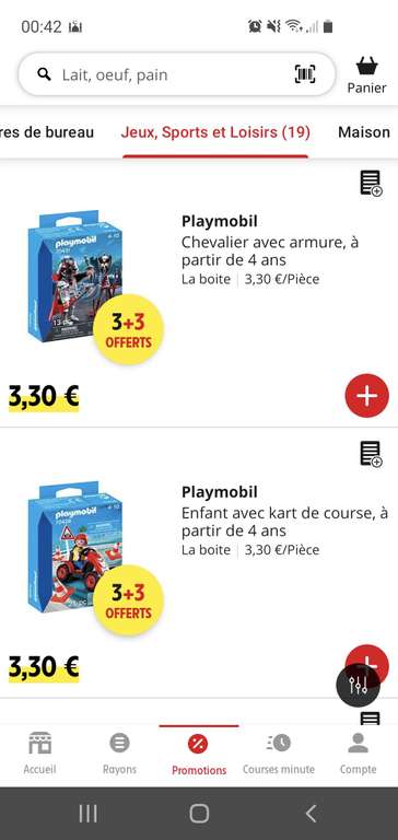 3 Figurines Playmobil achetées parmi une sélection = 3 supplémentaires offertes - Intermarché Cestas (33)