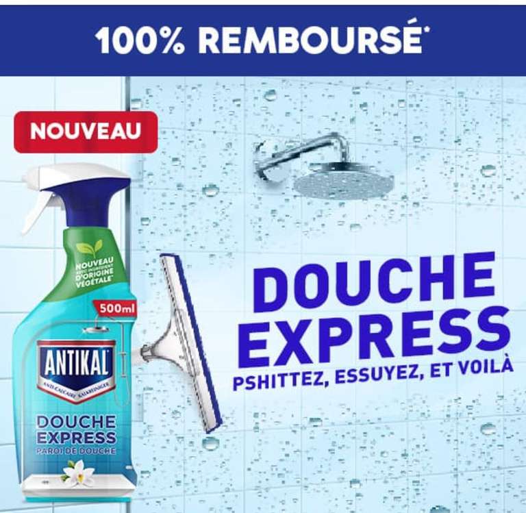 Votre spray douche Express Antikal 100 % remboursé