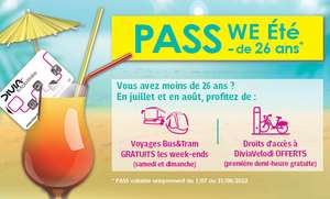 [Jeunes -26 ans] Pass WE Été : Bus, Tram et Vélo en libre-service Divia gratuit tous les week-ends durant Juillet/Août - Dijon (21)