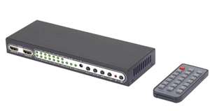 Switch SpeaKa Professional 6 Ports Matrice HDMI avec Fonction Image dans limage, avec télécommande UHD 4K @ 60 Hz