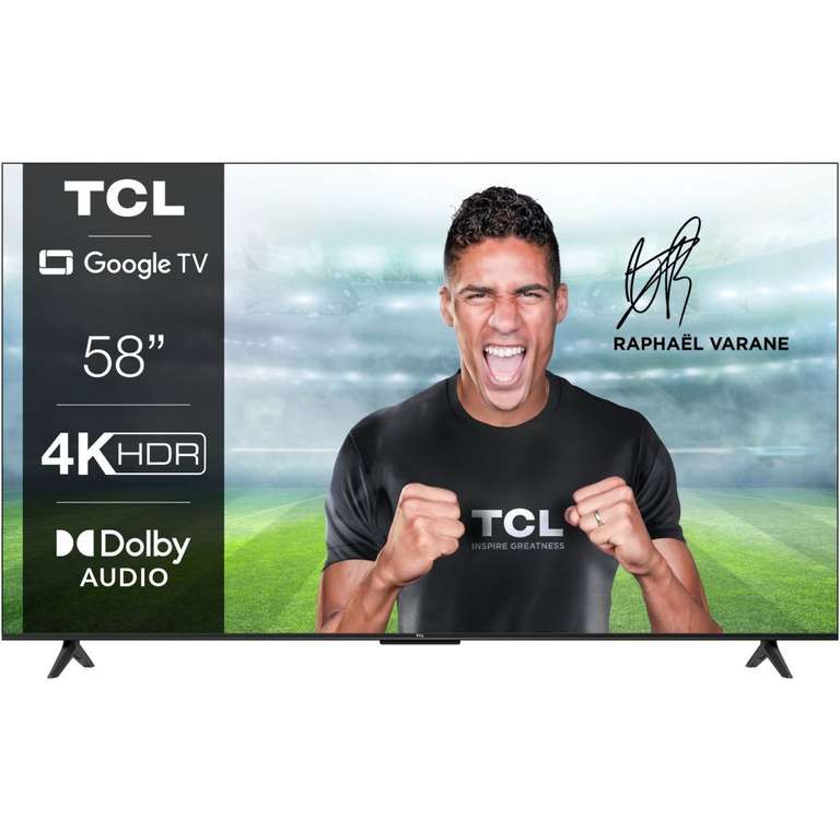 TV 58" TCL 58P635 (2022) - LED, 4K UHD, 50 Hz, HDR, Google TV (+19.95€ en Rakuten Points) - Boulanger