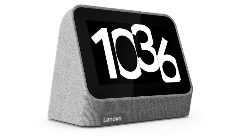 Enceinte sans fil 4" Lenovo Smart Clock 2 - Bluetooth, tactile, LED, Google assistant (Retrait magasin uniquement)