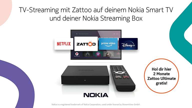 Box TV Nokia Streaming Box 8000 - 4K, Android TV 10, Chromecast (vendeur tiers)