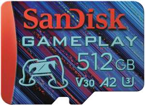 Carte microSD SanDisk Gameplay 512 Go - Jusqu’à 190 Mo/s