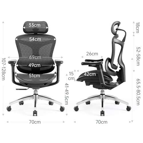 SIHOO Doro C300 Chaise de Bureau Ergonomique (Vendeur Tiers) –