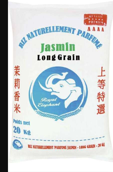 Sac de riz naturellement parfumé jasmin long grain - 20kg