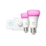 Kit de démarrage Philips Hue White and Color Ambiance - 2 ampoules (E27) + Pont + Smart Button