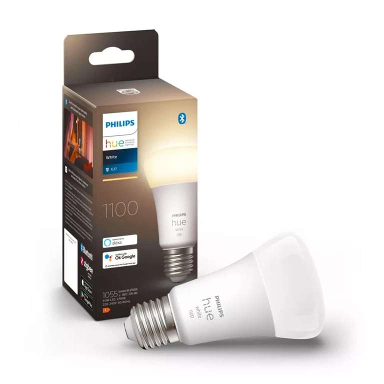 Ampoule LED connectée E27 Philips Hue White (9.5 > 75 W) offerte dès 1€ d'achat