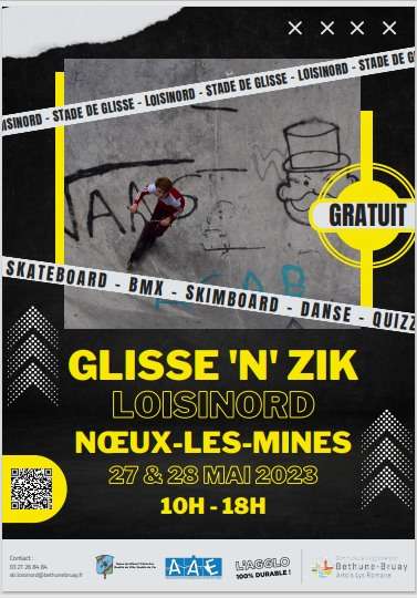 Initiation Skimboard ou au Ski alpin & Activités de glisse urbaines encadrées gratuites au Loisinord Stade de glisse - Nœux-les-Mines (62)