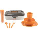 Set de vaisselle Easy Camp Cerf Service pour pique-nique - gris/orange