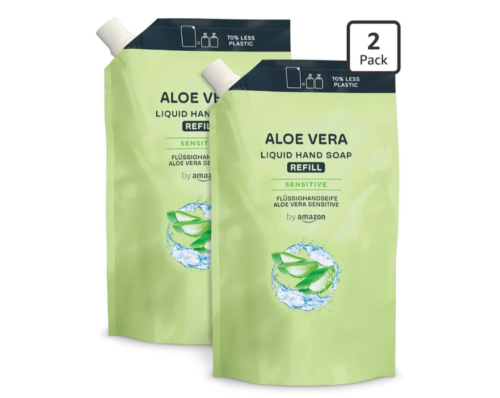 Savon pour les mains by Amazon - Aloe Vera, 2 x 1000ml