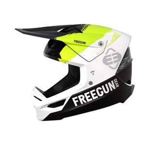Casque Moto cross Freegun XP4 Shade - Noir/jaune fluo