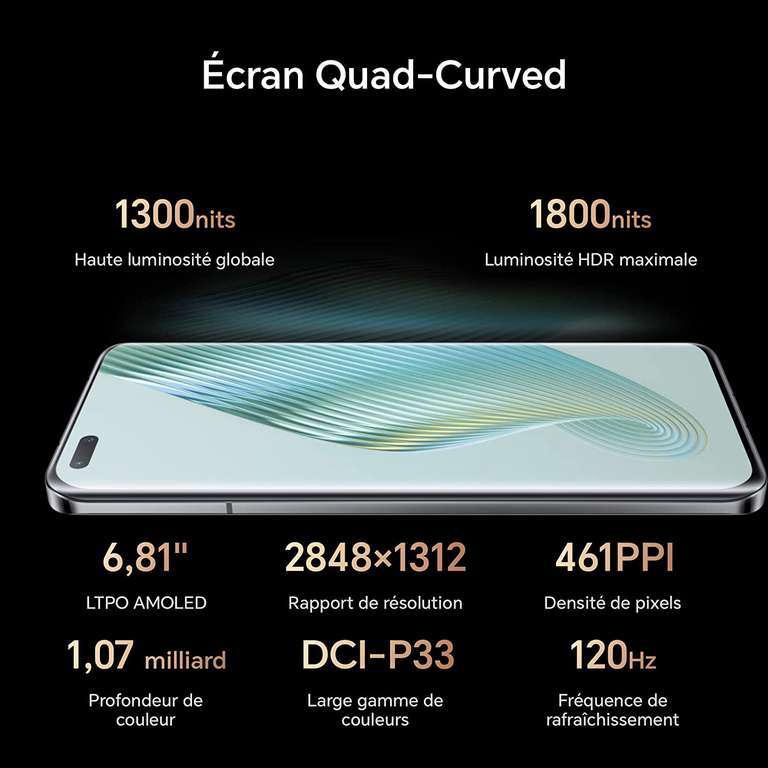 Smartphone 6.8" Honor Magic 5 Pro - FHD+ 120 Hz, Snapdragon 8 Gen2, IP68, 12 Go de RAM, 512 Go de stockage (via remise panier)