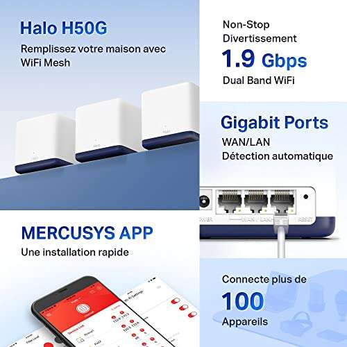 Système WiFi Mesh Mercusys AC 1900Mbps