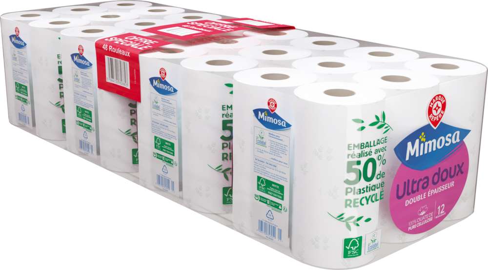 papier toilette humide douceur x 50 - MIMOSA au meilleur prix