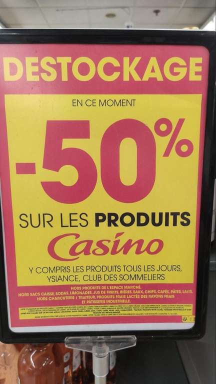 -50% sur tous les produits de marque casino et Leader price - Bar-le-Duc (55)